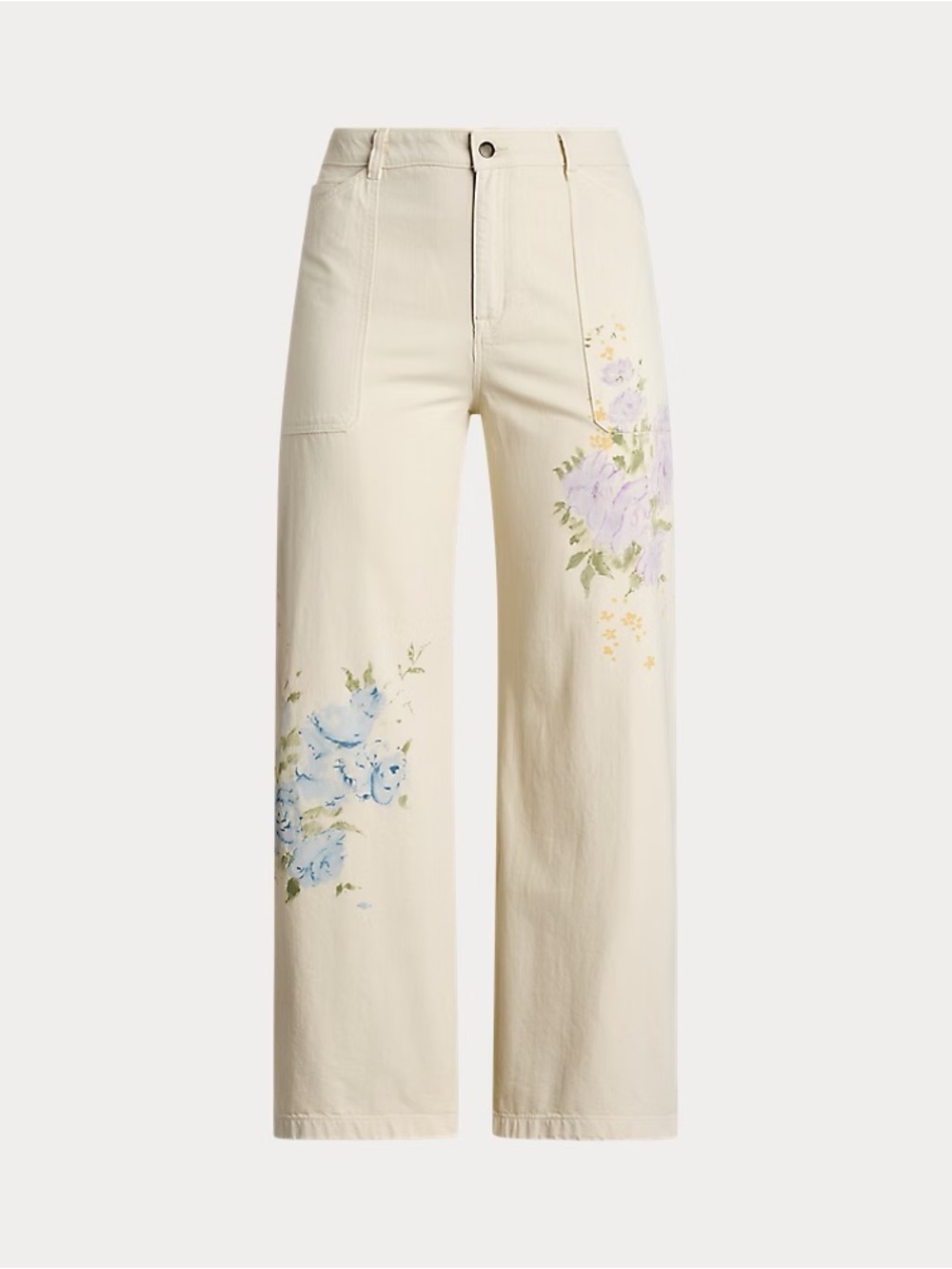 Ralph Lauren Floral High-Rise Wide-Leg Jeans – Size 4 – NWT